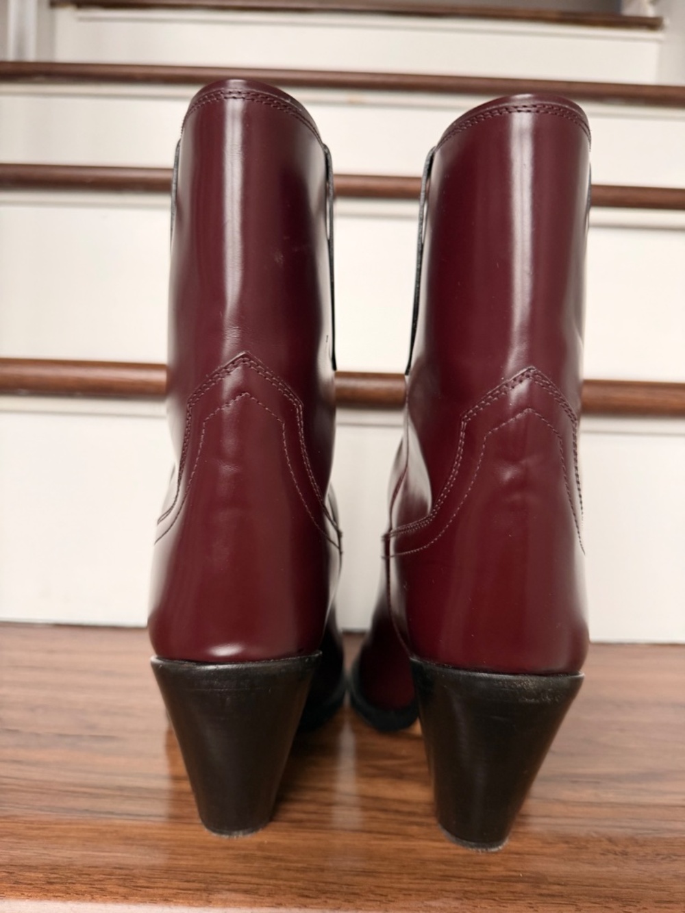 Isabel Marant Leyane Western Boot Burgundy US 10- EU 40 - Picture 7 of 15